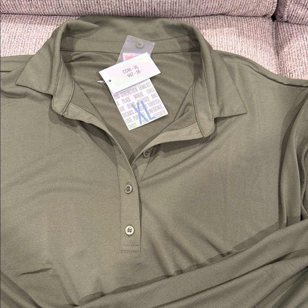 Olive Green Lularoe Cori Shirt
